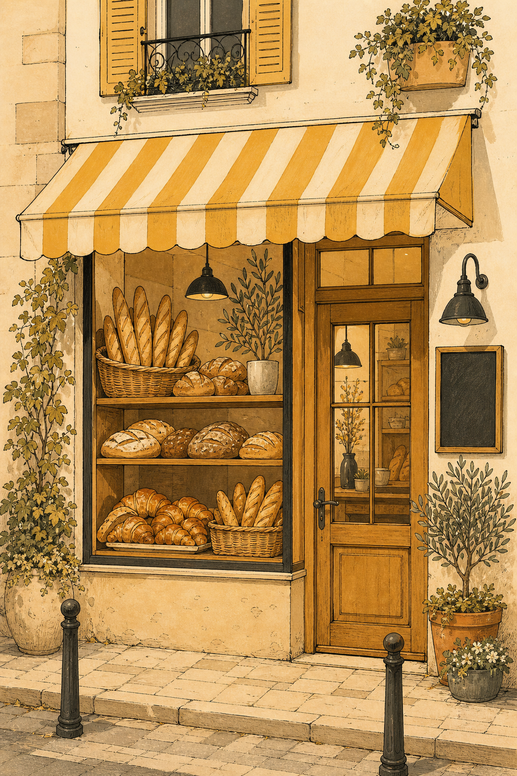 Exemple de page de commerce : vitrine d'une boulangerie, Le Petit Fournil